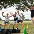 Bierpong beim JGA Event in Düsseldorf auf Jungessellenabschied mit Männern, die sich beim Event "Schlag den Bräutigam" duelliert haben.