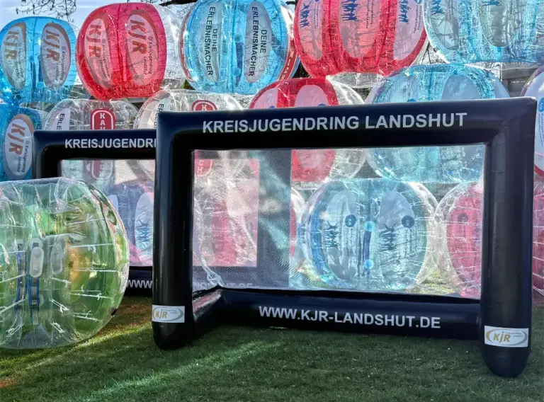 Aufblasbare-Tore-Fußballtore-Bubble-Fussball Aufblasbare Tore für den mobilen Einsatz im Freien