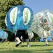 Bubble Soccer Fußball am Seaside Beach Baldeney als Teamevent Sommerfest.