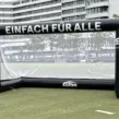 Individuelles aufblasbares Fußballtor kaufen mit Sponsorlogo