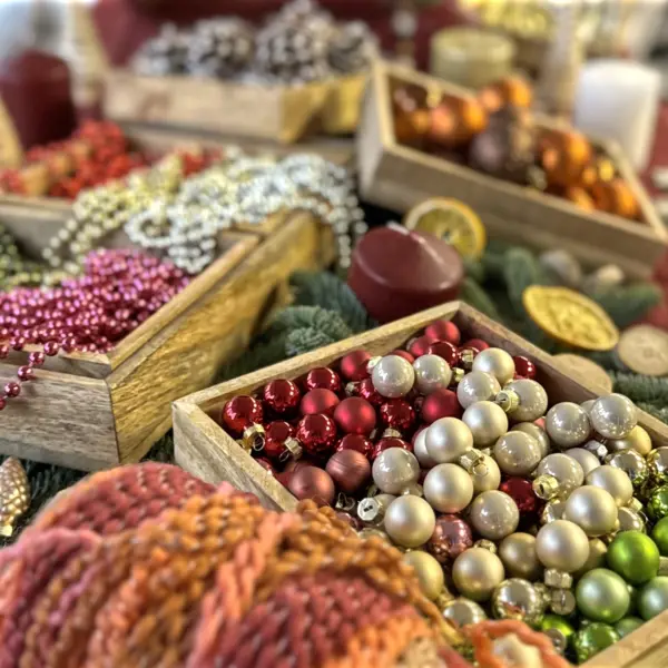 Weihnachtsfeier Adventskranz basteln