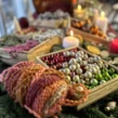 Adventsgesteck selbst basteln Weihnachtsfeier