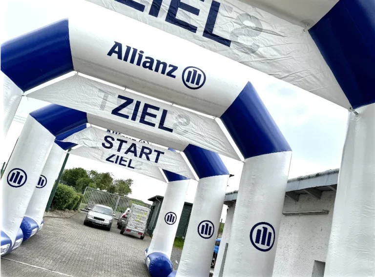 Torbogen-Torboegen-Einlauftunnel-Einlaufbogen-Zielbogen