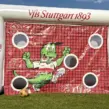 Individuelles Fußballtor mit Torwand des VfB Stuttgart und austauschbarem Torwandbanner für Vereinsfeste, Sponsorenevents und Promotionaktionen